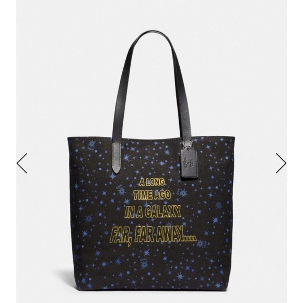 Coach Star Wars Galaxy Large Canvas Tote Bag Purse